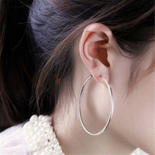 Load image into Gallery viewer, 925 Sterling Silver Shinning Bold Cirlce Earrings
